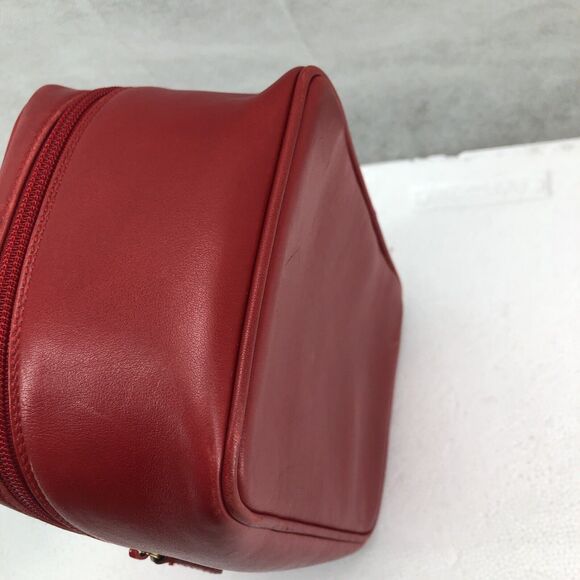 GUCCI Horsebit Vanity Bag Pouch Makeup Box Leather Red - Picture 5 of 13